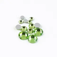 Crystal Lane DIY Combo Glass Flatback Rhinestones SS3 / SS6 / SS12 Peridot