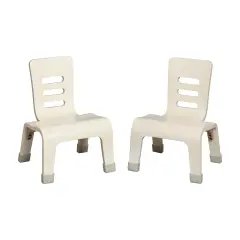 Bentwood Chair, 8in Seat Height, Stackable Seats, 2-Pack White Wash
