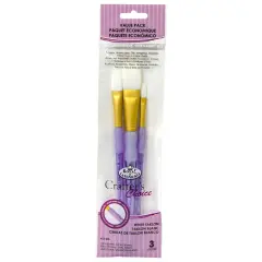 RCC 250 | Crafter's Choice&trade; 3pc White Taklon Oval Wash Brush Set
