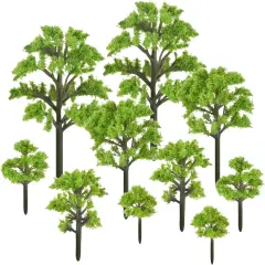 20 Pcs Model Trees Miniature Tree, Fairy Garden Plant Ornament Model Train Scenery Architecture Green Tree Model