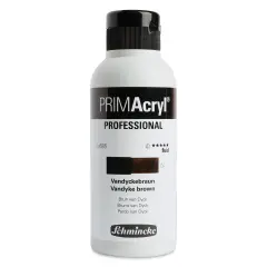 Schmincke Primacryl Professional Fluid Acrylic - Vandyke Brown, 250 ml bottle