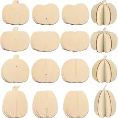 DIY Fall 3D Pumpkins Wood Crafts to Paint for Kids Adults