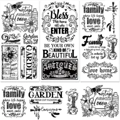 3 Sheet Vintage Word Rub on Transfers for Furniture