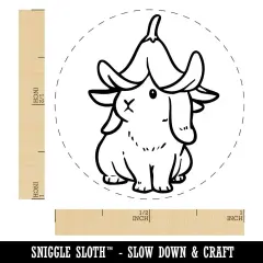 Easter Bunny Rabbit with Flower Hat Rubber Stamp for Stamping Crafting Planners