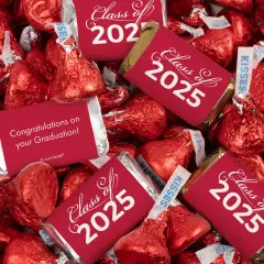 Graduation Candy Party Favors Hershey's Miniatures and Kisses by Just Candy - Available in Multiple Colors & Sizes