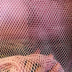 1 Yard Sparkly AB Rhinestone Fishnet Fabric Stretch Mesh for Costumes, D&eacute;cor, and Apparel Blush Solid
