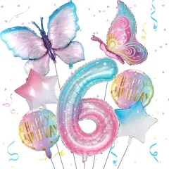 Butterfly Balloons - 6th Birthday Decorations