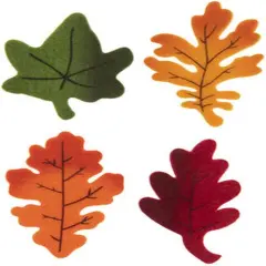 Fall Leaves Felt Stickers for Crafts- Multicolor (5312731)
