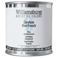 Williamsburg Handmade Safflower Oil Color - Cerulean Blue French, 8 oz can