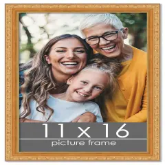 11x16 Museum-Quality Picture Frame with UV-Resistant Acrylic & Acid-Free Backing, Available in 4 Finishes - Gold, Silver, Bronze, and Black