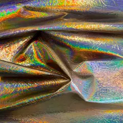 1 Yard Chrome Reflective Vinyl Fabric For Handbags Upholstery Wallets Crafts 54 Inch Width Charcoal Iridescent