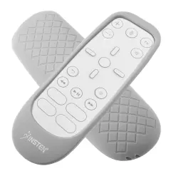 Insten Case For PS5 Media Remote Cover, Protective Silicone Skin Sleeve, Anti-Shock, Washable, Full Protection, Gray Grey