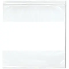 Plymor 10" x 10" (Pack of 100), 2 Mil White-Block Zipper Reclosable Plastic Bags