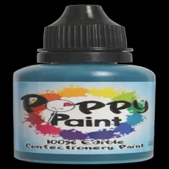 Poppy Paint Teal Edible Food Paint for Cake Cookie and Chocolate Decorating