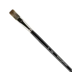 Creative Mark Hamburg Premiere Professional Oil Painting Brushes - Flat #10 Oil Paint Brush - Handmade in Germany, Natural & Synthetic Hair Blend, Long Triple-Lacquered Birch Handle