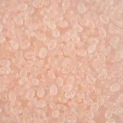 Matubo 2-Hole Czech Glass Transparent Miniduo Beads, 50g Rosaline Matte