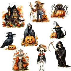 Halloween Wall Stickers Witch Bats Pumpkin