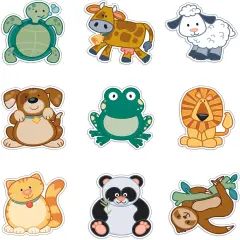 150-Piece Zoo Animal Bulletin Board Cutouts