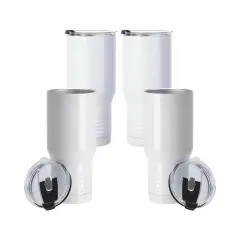 Craft Express 4 Pack 22oz Stainless Steel Sublimation Ringneck Tumblers