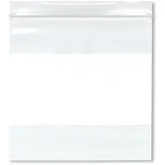 Plymor 6" x 6" (Pack of 100), 4 Mil Heavy Duty White-Block Zipper Reclosable Plastic Bags