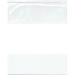 Plymor 20" x 24" (Pack of 50), 2 Mil White-Block Zipper Reclosable Plastic Bags