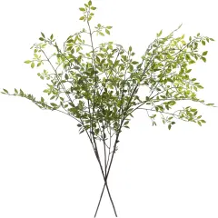 Artificial Plants,2PCS 43.3" Green Nandina Faux Branches for Vase,Artificial Plants for Shop Garden Office Home D&eacute;cor