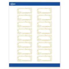 Avery Printable Rectangle Address Labels with Sure Feed Technology, Pre-Printed Gold Florals, Matte White, 1" x 2-5/8", Laser & Inkjet Compatible, 160 Total, Great for Branding, Marketing, and Events