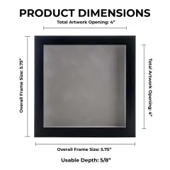 Elegant Charcoal Wood Shadow Box Frame with Acrylic Front - Light Brown Suede Backing, 30 Sizes