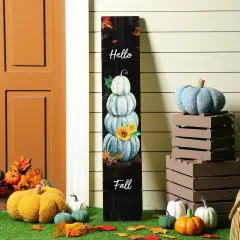 42 Inch Fall Porch Sign Hello Fall Pumpkin