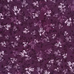 Mook Fabrics Aster Floral Cotton Fabric [108 in. Wide] - By The Yard Italian Plum