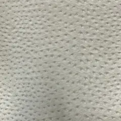 1 Yard Faux Leather Vinyl Fabric Ostrich Texture Upholstery Handbags Wallets 54" Width Pearl Beige