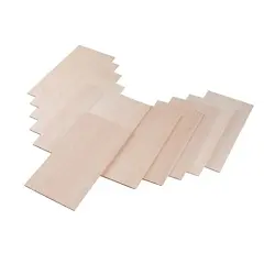 12 Pack Balsa Wood Sheets 1/16 x 4 x 8 Inch Natural Wood Color Unfinished Wood for Crafts Make Models of House Airplane Ship Boat DIY Wooden Plate Model (200x100x1.5mm)
