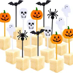 100 Pcs Plastic Halloween Picks Cupcake Toppers
