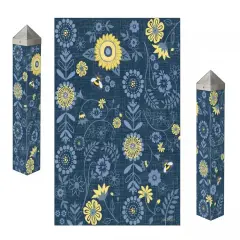 Sunflower Bee Art Peace Pole 20 Inches Tall Jennifer Brinley