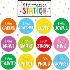 Affirmation Station Bulletin Board Set - Bright Color