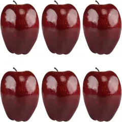 6pcs Artificial Red Apples