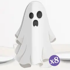 Big Dot of Happiness 3D Spooky Ghost Centerpiece Table Decorations, Freestanding Halloween Party Decor, Halloween Ghost Party Centerpieces - 8 Count