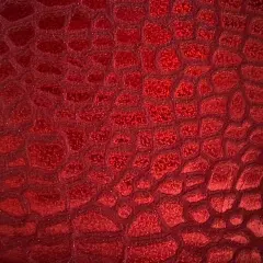 1 Yard Giraffe Stretch Velvet Hologram Fabric 60 Inches Width Red