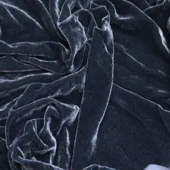 1 yard Silk Rayon Velvet Fabric for Costumes and Upholstery 45 Inches Width Charcoal Gray