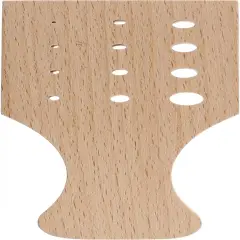 The Beadsmith Deluxe Wire Chain Drawplate, 6 x 2.25, Wooden, with Handle, 12 Holes - Diameter Range 1-7mm, Smooth, Shape and condense Knitted, Crocheted Woven or Braided Wire