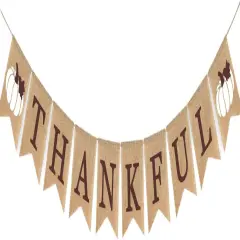 Thankful Banner Holiday Decorations (white)