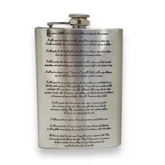 8oz Hippocratic Oath Stainless Steel Flask