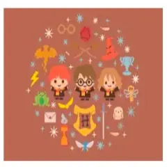 Harry Potter 4 Pack Main Characters Blank Christmas Cards & Envelopes Set