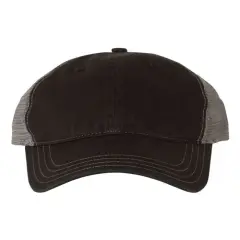 Richardson&reg; Garment Washed Trucker Cap Black/ Charcoal