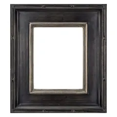 Creative Mark Museum Plein Aire Ornate Picture Frame - Antique Black W/ Silver - Pack of , High-End Antique Style Frames - Open Back with No Glass or Backing