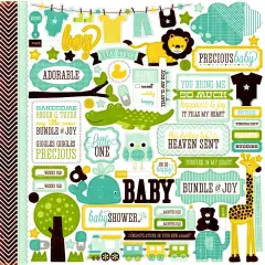 Echo Park Bundle Of Joy 12 x 12 Cardstock Element Sticker