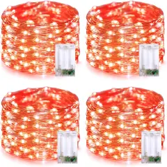 16.1ft - 4 Pack 50 LED Halloween Fairy Lights Battery Operated