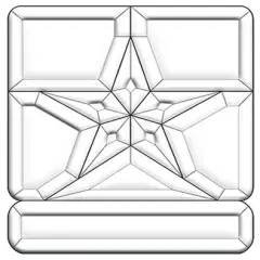 7-3/4" x 9-1/2" Exquisite Clear Glass Army Bevel Cluster EC280