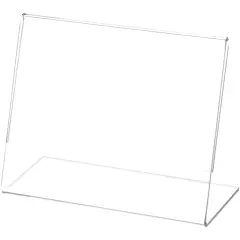Plymor Clear Acrylic Sign Display / Literature Holder (Angled), 5" W x 4" H