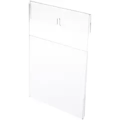 Plymor Clear Acrylic Top-Fold Literature Sign Holder Frame (Wall Mount), 6" W x 9" H